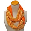 Orange Sequin Lightweight Infinity Scarf