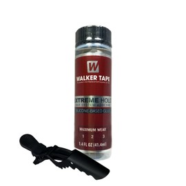 Extreme Hold Wig Glue 1.4oz w/Black Hair Clip Bundle Pack | Waterproof Invisible Long-Lasting | Front Weave Toupees Wigs Extensions Active Lace Glue | Super Bold Hold Lace Adhesive