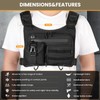 DegeTMVe Tactical Running Chest Bag with Anti-Bounce Design, Water-Repellent &