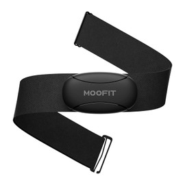moofit moofit HR8 Heart Rate Monitor Chest Strap, Low Energy Real-Time Heart Rate Data Bluetooth 5.0/ANT+, Longer Communication Range, IP67 Waterproof, Compatible with iOS/Android Apps, Gym Equipment, Black