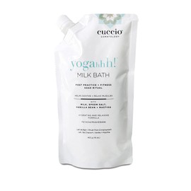 Cuccio Somatology Yogahhh Milk Bath - Restores Moisture to Dry Skin - Draws Out Discomfort from Sore, Swollen Muscles - Removes Excess Sweat from Pores - Exfoliates The Skin - Paraben Free - 16 oz