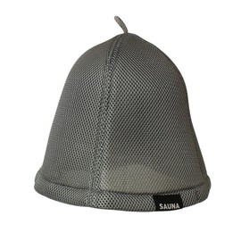 14+ ICHIYON PLUS 103497 Men's Sauna Hat, Mesh, Large, Women's, Compact, Machine Washable, Includes Bag, Deep, Large Size, gray