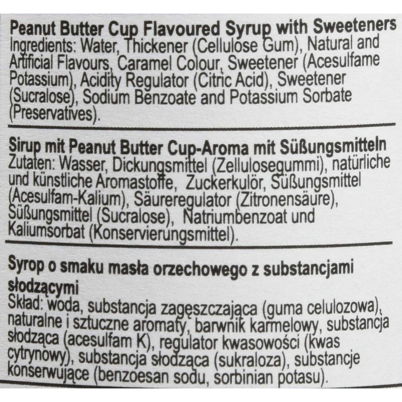 Jordan’s Skinny Syrups Peanut Butter Cup, Sugar Free Flavoring Syrup,