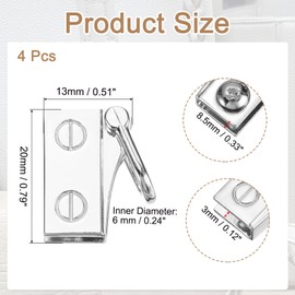 PATIKIL Bag Side Clip Buckle, 2 Set Metal Purse Suspension Clasp with Side Loop Suspending Detachable Handbag Chain Strap Connector with D Ring Purse Strap Hardware for Bag Making Silver