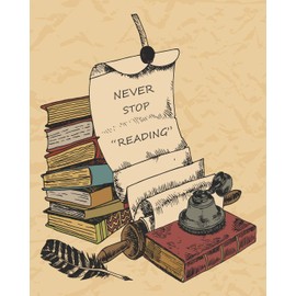 Never Stop Reading: Perfect Gifts For Books Lovers / Reading Log / Reading Journal To Spacious Record and Review Up To 100 Best Books You Have Read, Softback, Large Size