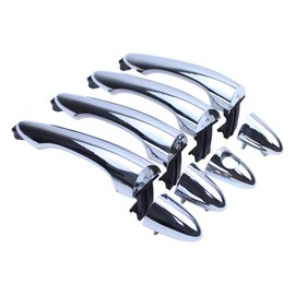 Roneeson 4Pcs Chrome Front and Rear Driver Passenger Side Exterior Door Handle for Kia Sportage 2011-2016