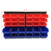 MaxWorks MaxWorks 80694 30-Bin Wall Mount Parts Rack/Storage for your Nuts, Bolts, Screws, Nails, Beads, Buttons, Other Small Parts,Blue and Red