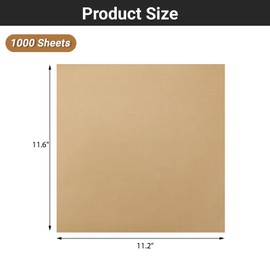 EUSOAR Deli Paper Sheets, 1000 Sheets 11.6" x 11.2" Sandwich Wrapping Paper, Pre-cut Unbleached Food Serving Basket Liners Parchment Paper Sheets, Hamberger Wraps Soap Flower Wrapping Tissue Wax Paper