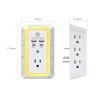 Multi Socket Wall Socket With 7 AC Outlets, ETL Certified