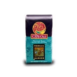 HEB Cafe Ole Whole Bean Coffee 12oz Bag (Pack of 3) (Vanilla Almond - Medium Dark Roast (Full City))