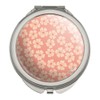 Peachy Flowers Compact Travel Purse Handbag Makeup Mirror