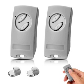 433.92 MHz Garage Door Handheld Transmitter, Replacement for ECOSTAR RSE2 Handheld Transmitter, Compatible with ECOSTAR RSC2-433 RSE2-433 Remote Control, 2 Channels Garage Door Remote Control, Grey