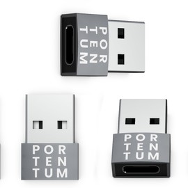 PORTENTUM USB to USB C Adapter - 480MB Speed - Premium Zinc Enables with High Heat Resistance - Adapter USB to USB C Only 4 Grams