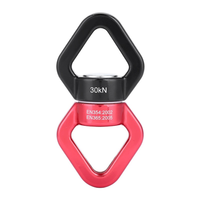 30kN 360° Climbing Swivel, Aluminum Magnesium Rope Rotator Connector for