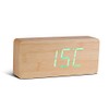 Gingko Design Alarm Clock, Wood, Brown, One Size