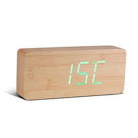 Gingko Design Alarm Clock, Wood, Brown, One Size