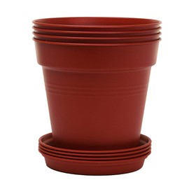 Mintra Home Garden Pots 4pk (Burgundy, 19cm Diameter (7.5in))