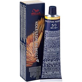 Wella Koleston Perfect Me+ Rich Naturals Permanent Hair Colour Cream, No. 5/3 Light Brown Gold, 60 ml, 8005610651866