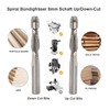 Sinoprotools Spiral Flush Cutter, 8 mm Shaft Spiral Cutter, Solid