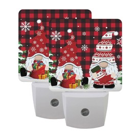 ZiKiLXU Christmas Dwarfs Night Light, 2Pack Christmas Nightlights Plug-in Dusk to Dawn Smart Sensor Led Nightlight for Bedroom Bathroom Kitchen Hallway Stairs Energy Efficient Decor Desk Lamp