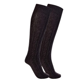 Love Sock Company Women’s Gray Knee-High Socks - Organic Cotton, Over the Calf, Luxury Cable Knit Winter Boot Socks – One Size 6-10