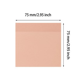 ONLYKXY 4 Pack Transparent Sticky Notes 3x3in Waterproof Self-Stick Book Tabs 200 Sheets PET Markers Sticky Notes Pad (Light Pink)