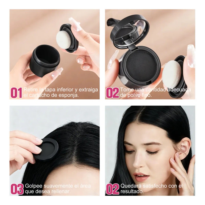 Polvo Maquillaje Fibra Capilar Cubre Raz De Cabello,calvo