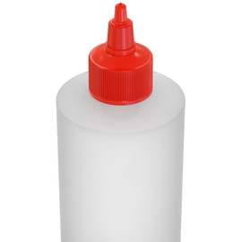 6-pack Plastic Squeeze Condiment Bottles 16-Ounce with Red Twist-Cap Set of 6 16-oz (Perfect for Syrup, Sauce, Ketchup, BBQ, Condiments, Dressing, Arts and Craft, Workshop, Storage, and More)