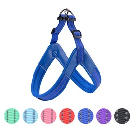 EXCELLENT ELITE SPANKER No Pull Dog Harness Step-in Adjustable Reflective Vest Soft Padded Easy Pet Chest Strap with Leash Clips for Small Medium Large Dogs Walking Training(Blue-XL)
