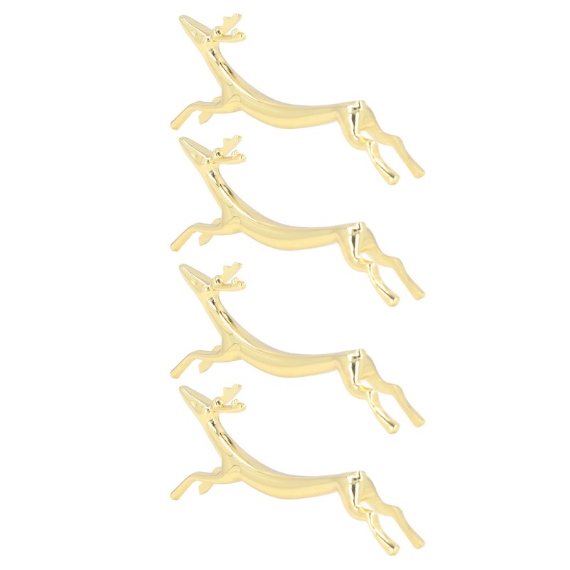 4Pcs Chopstick Rest Smoother Surfaces Reusable Cute Animal Design Gold