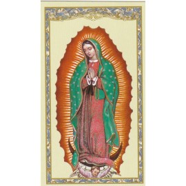+Holy Card-"Prayer to Our Lady of Guadalupe"  *Prayer on Back-  (HC24-S5}+