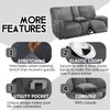 ULTICOR Reclining Loveseat with Middle Console Slipcover, 8-Piece Velvet Stretch