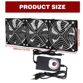 3 Stück Mini Abluftventilator 120mm, DC12V Rauchabzug Ventilator, Mini Absaugventilator 3000rpm, Axiallüfter, 12v Radiallüfter mit Einstellbare Geschwindigkeit, Zuluft Ventilator für Growzelt DIY BBQ