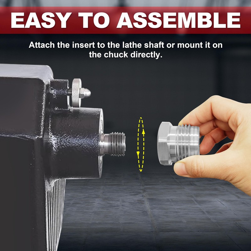 Thread Chuck Insert/Adapter Compatible with NOVA lathe External 38mm insert