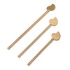 3PCS Cabinet Key Latch Leaf Shaped Cabinet Locking Pin Brass