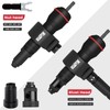 Beaspire Cordless Drill Electric Rivet Gun Adapter, 2-in-1 Rivet Nut