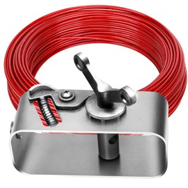 DIRAEEN 2024 New Upgrade Wire Rope Tensioner for Swimming Pool Tarpaulins Diameter 2 mm Long 40 m Wire Rope and Turnbuckle for Securing Pool Covers in Winter