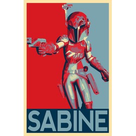 Sabine Wren Pop Art Illustration #1 - Rebels Cartoon Home Decor Poster Print (11x17 inches)