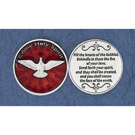 Red Enamel Holy Spirit Pocket Token