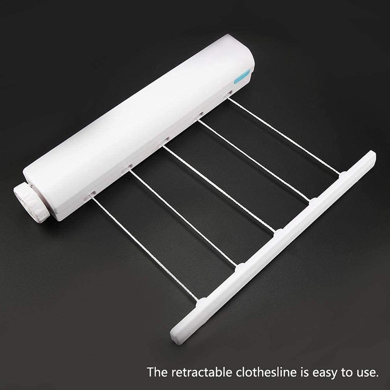 18m 5 Lines Retractable Washing Line Clothes Drying Laundry Line