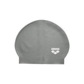 Arena Unisex Soft Latex II Swim Cap for Women and Men Fitness Swimmers Intensive Training Durable Soft Elastic Bathing Flat Cap, Silver/Black