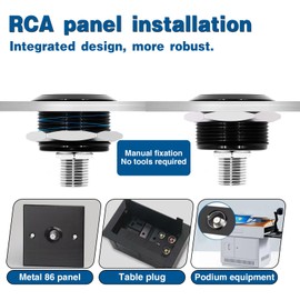 Duttek Coaxial Cable Connector, RG6 Coax Cable Extender F-Type Panel Mount Threaded Fixing Adapter Female to Female for TV Cables, Satellite Receiver, VCR and Cable Modem 1 Pack