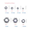 212 Pcs Lock Nuts Set, Nylon Insert 304 Stainless Steel