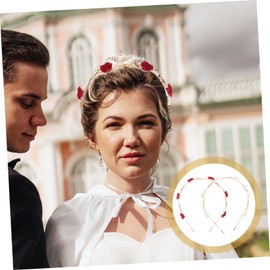 TOVINANNA 4pcs Flower Leaf Headbands and Rose Design for Weddings Parties and Special Occasions Vintage Decorative Hair Accessories for Brides and Bridesmaids