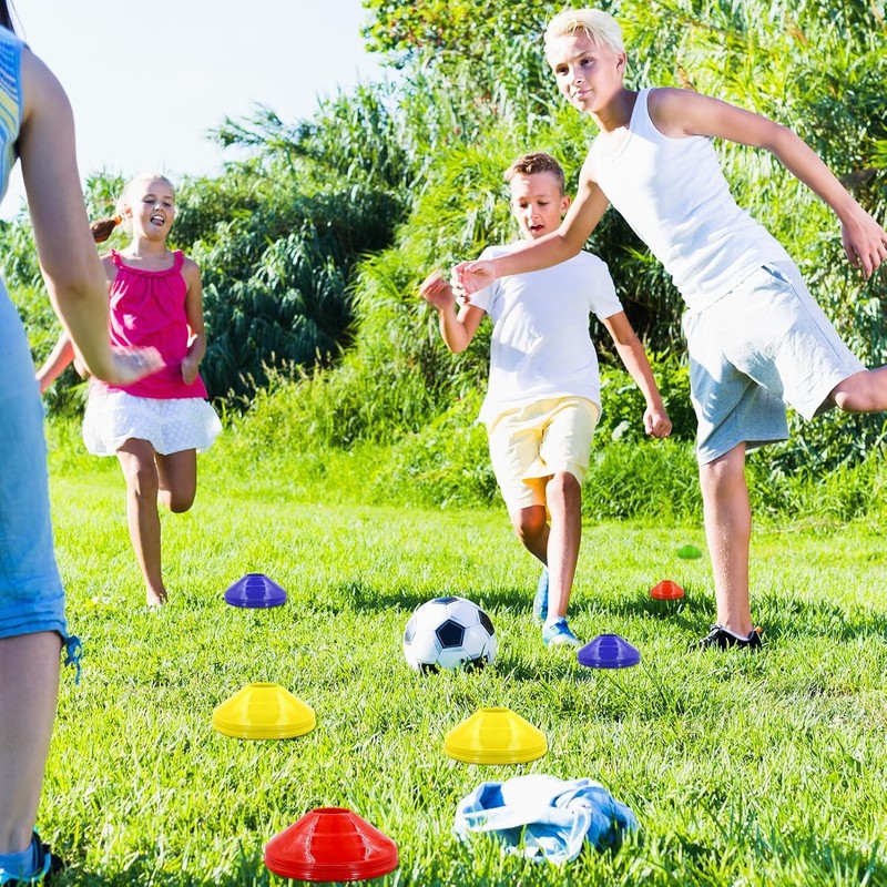 Mumoo Bear 20 Pcs Agility Field Cones, Soccer Markers Disc