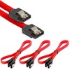 Poppstar 3 x SATA 3 SSD HDD Data Cables with