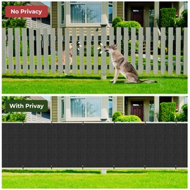 Kingsyard Privacy Fence Screen 5x50FT, Heavy Duty Fencing Mesh Shade Net Cover with Brass Grommet for Chain Link, Patio Privacy Wall, Slats, Outdoor Garden Yard Pool Deck, Zip Ties Included,Green