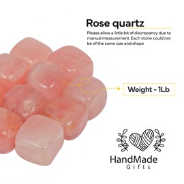 Rose Quartz - 1lb Tumbled Polished Stones, Rose Quartz Crystals, Gemstones and Crystals, Crystals Bulk, Reiki Supplies, Stones for Crafts, Crystal Gifts, Bulk Crystals, Meditation for Beginners