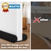 MAXTID Under Door Draft Blocker Black Door Draft Stopper 38"