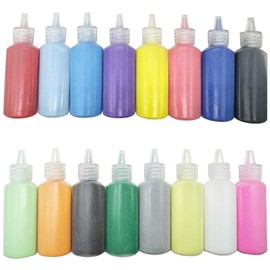 JMZLLRX 16 Colour Sand Art Kit, Colourful Sand Bottles, Sand Painting Cards Art, Sand Painting Toy for Painting and Crafts, DIY Drawing, Decor